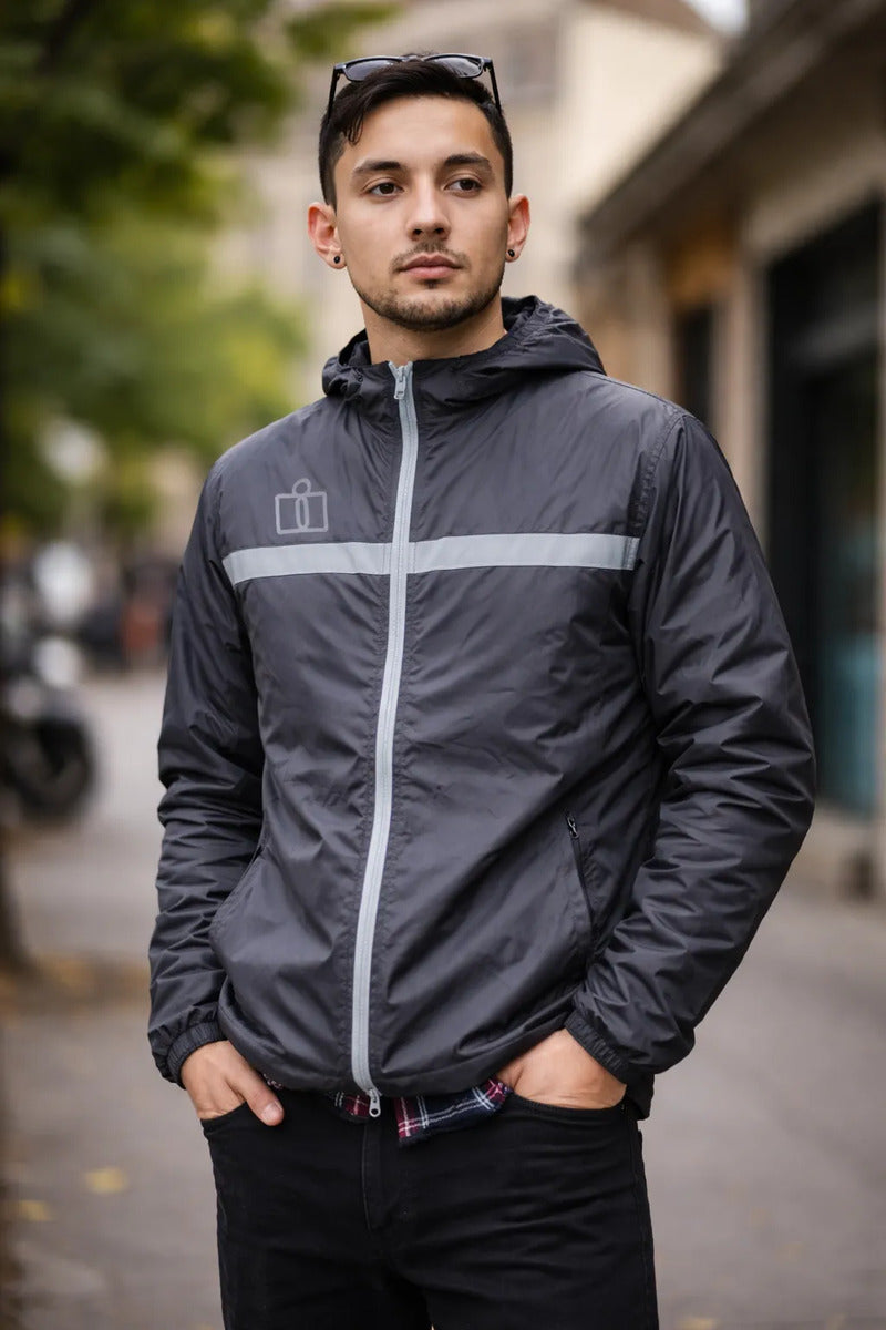 Chaqueta Rompevientos Reflectiva Moto Bicicleta Liviana