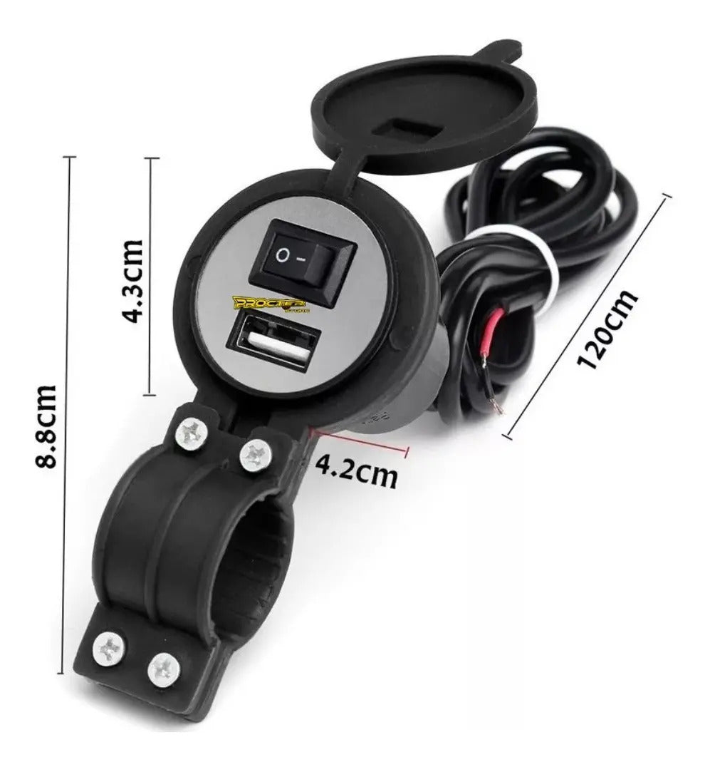Cargador Celular 1 Puerto Usb Moto Switch Gps
