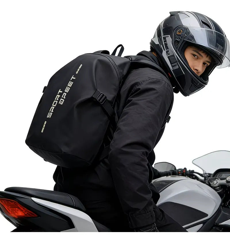 Morral Para Moto Aerodinámico Porta Casco Semi Impermeable