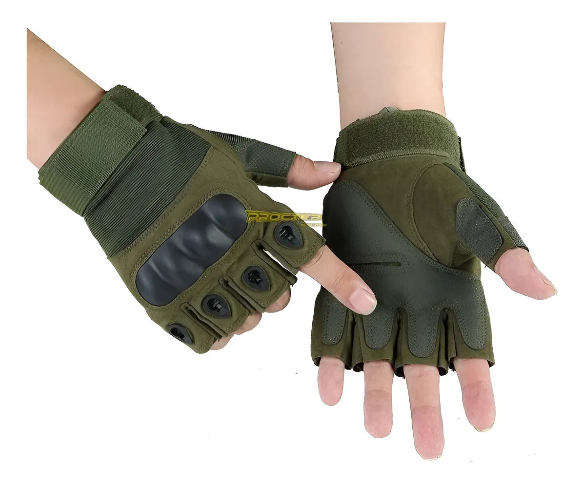 Guantes Tácticos Medio Dedo Protección Moto Procter