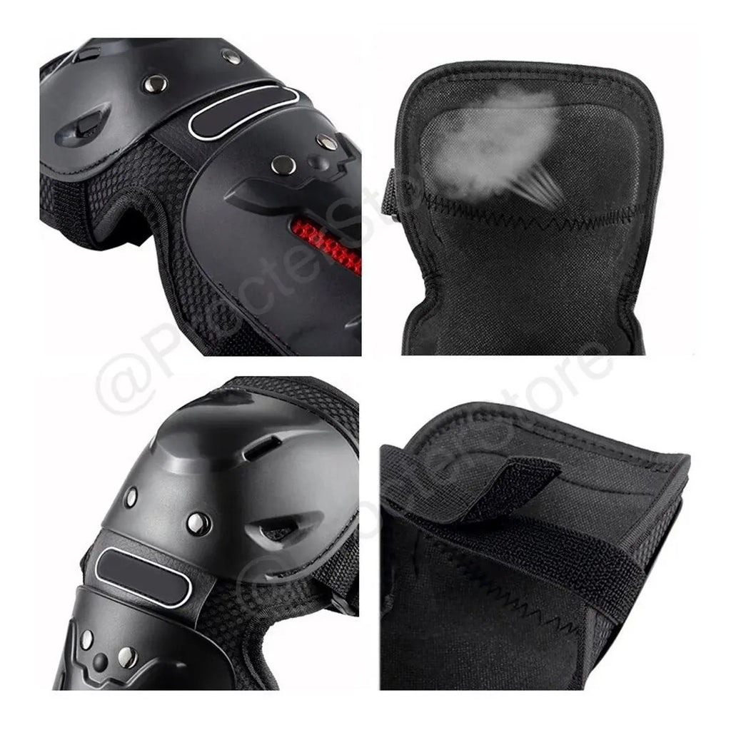 Kit Rodilleras Y Coderas Juego De Protección Motociclistas