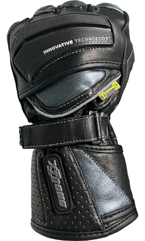 Guante De Cuero Certificados Negro Gris En 13594