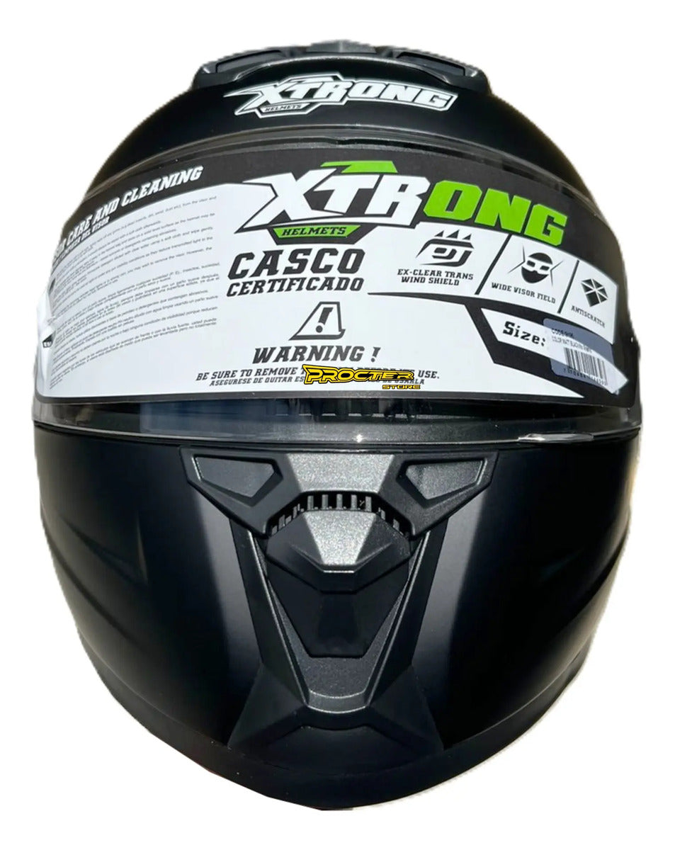 Casco Certificado Xtrong Negro Solid M61