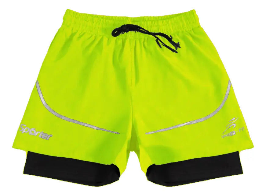 Pantaloneta Running Hombre Con Licra Interna Fit