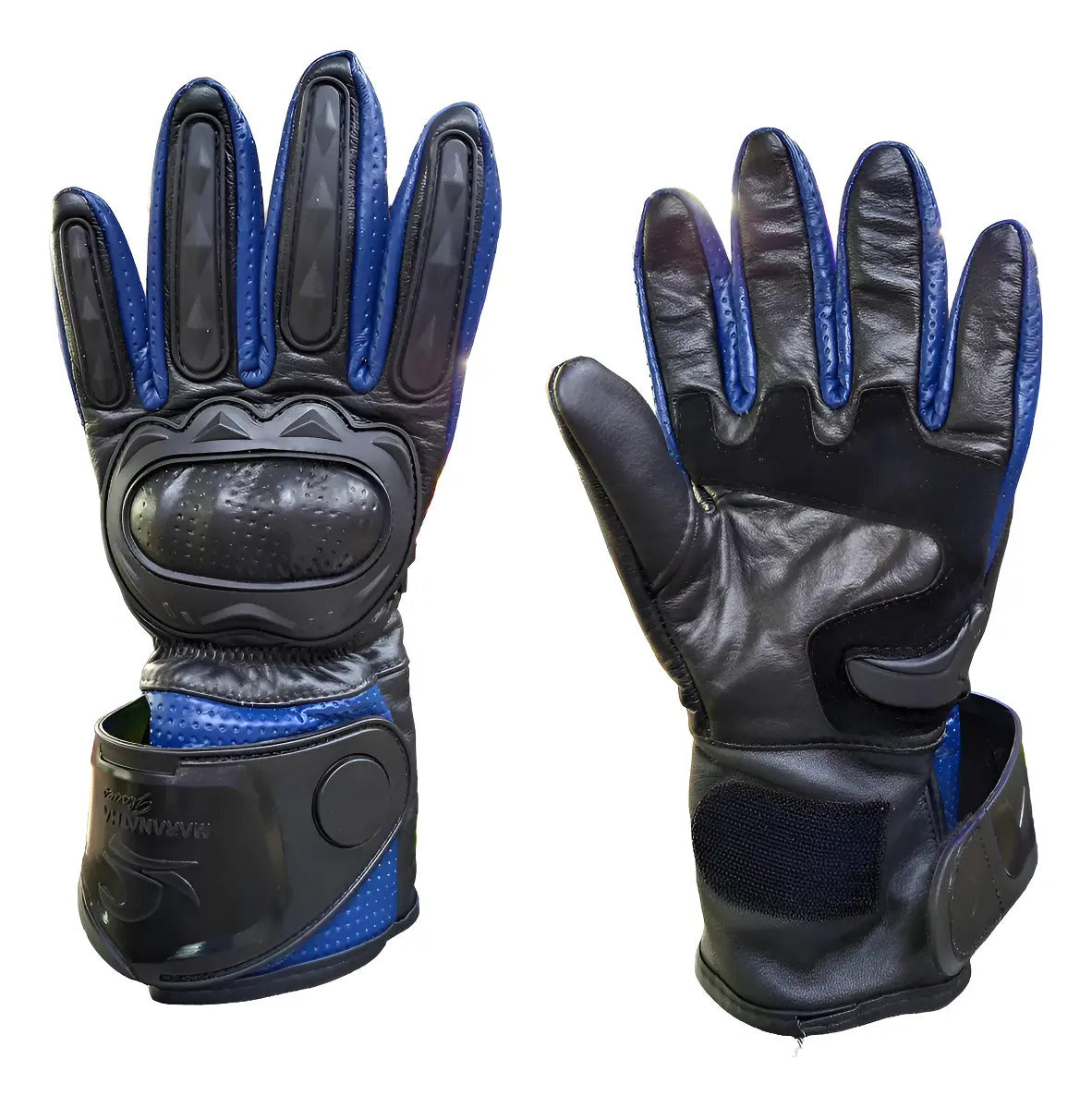Guantes 100% Cuero Para Moto Caña Larga Con Protecciones