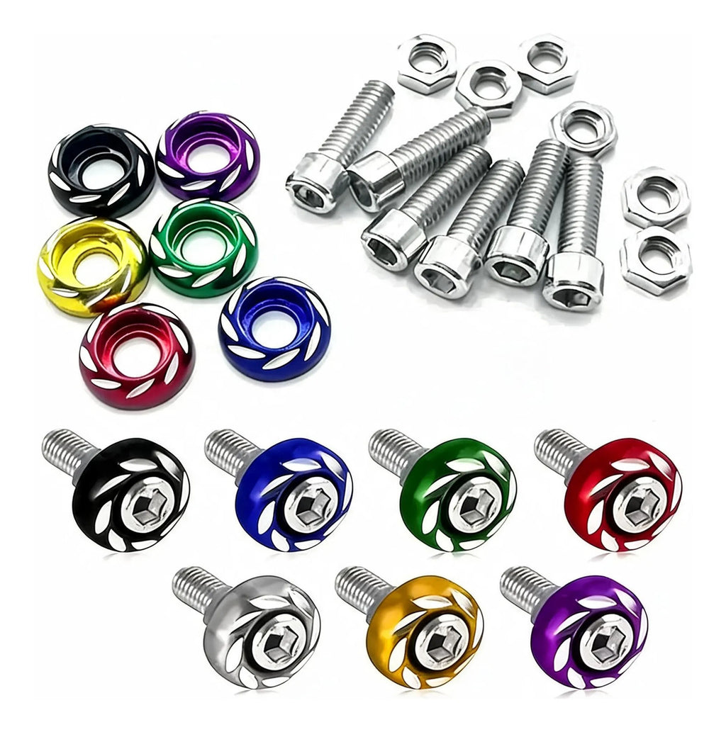 Tornillo Lujo X4 Carro Moto Portaplaca - Porta Placa Tuning