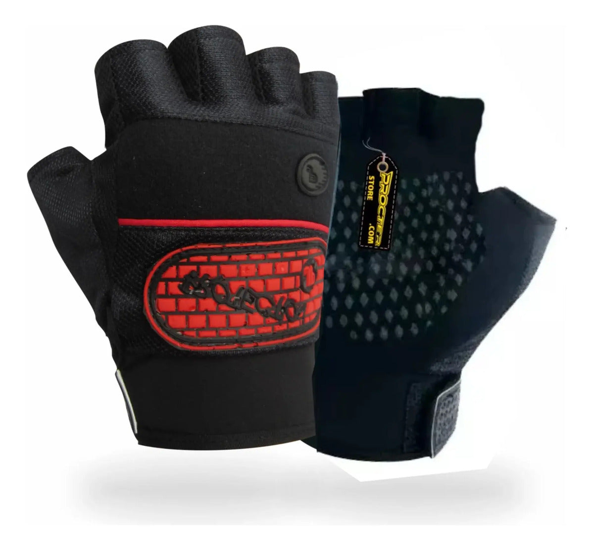 Guantes Corto Medio Dedo Gym Unisex Deportes Moto Ciclismo