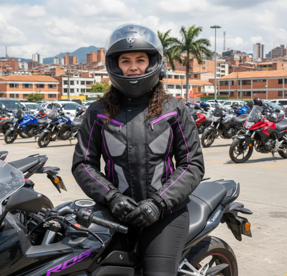 Chaqueta Para Motociclistas Dotacion Protecciones Reflectiva