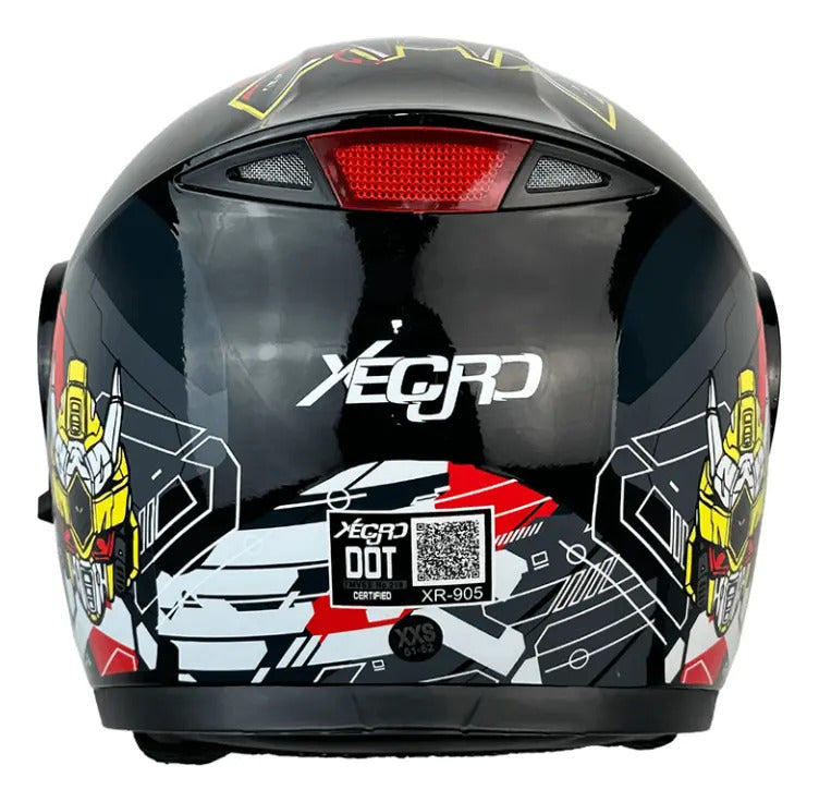 Casco Certificado Para Niños Abatible Con Gafas Xecuro 905
