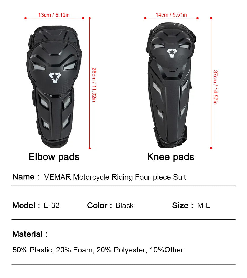Kit Rodilleras Y Coderas E32 Vemar