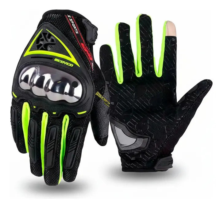 Guantes Para Moto Proteccion Metalizada Scoyco Mc44 Tactiles