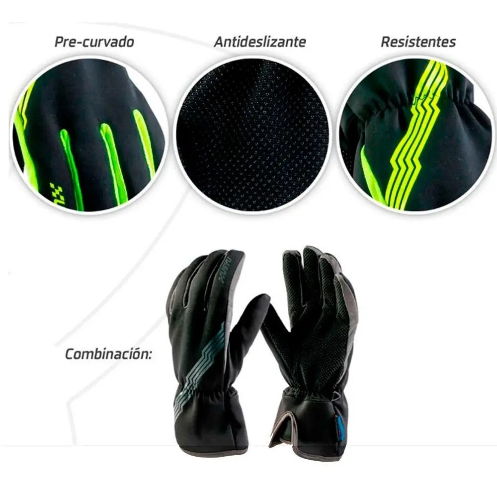 Guantes Térmicos Clima Frío Moto Impermeable Ciclismo