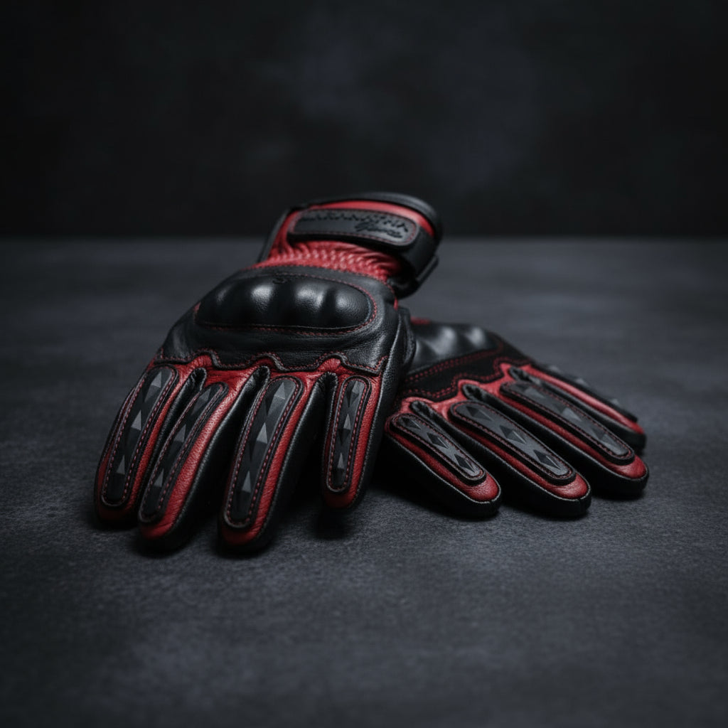 Guantes 100% Cuero Para Moto Con Protecciones Y Térmicos