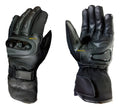 Guantes Cuero Moto Protección Térmico Impermeable Caña Larga