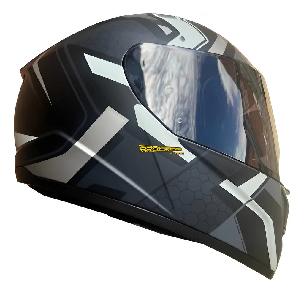 Casco Integral Moto Xecuro 701 Con Gafas Visor De Color