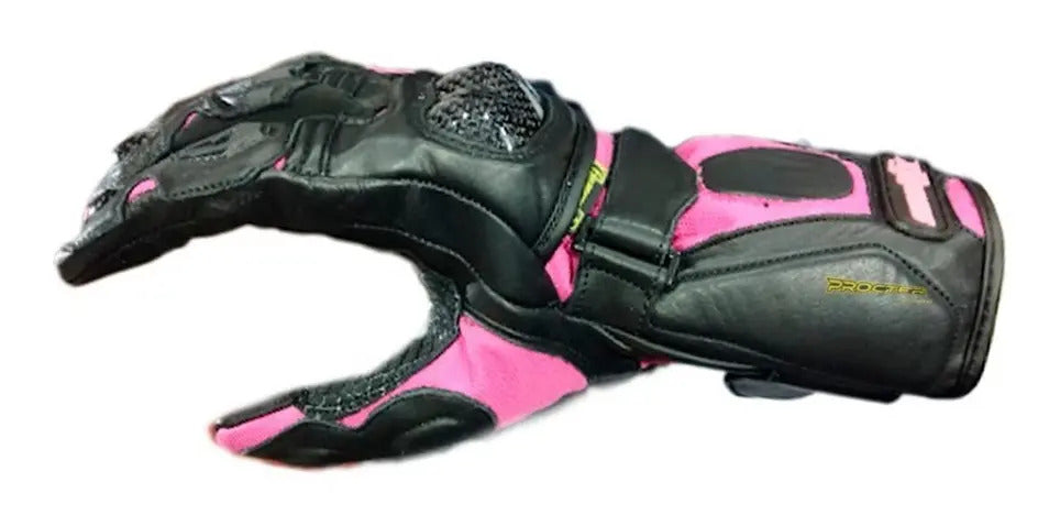 Guantes Cuero Moto Caña Larga Con Protección Certificados