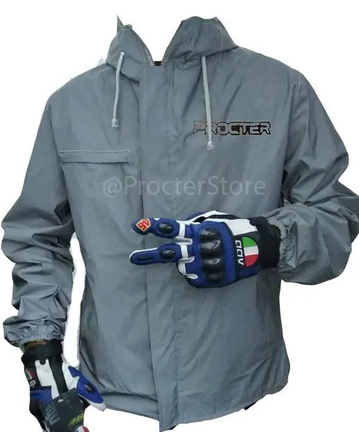 Chaqueta Moto 100% Reflectiva Y Doble Faz Cortavientos