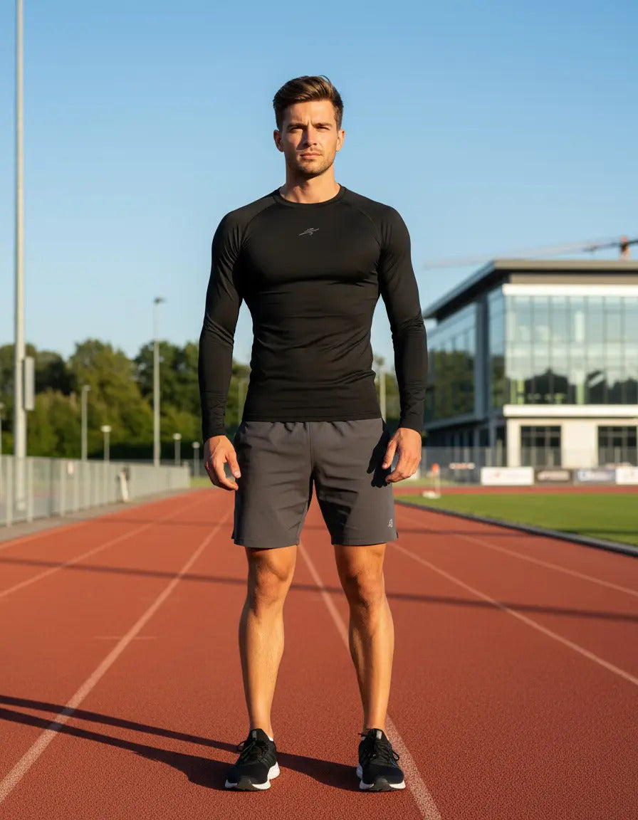 Buzo Deportivo Camiseta Larga Slim Fit Gym Lycra Fria Uv
