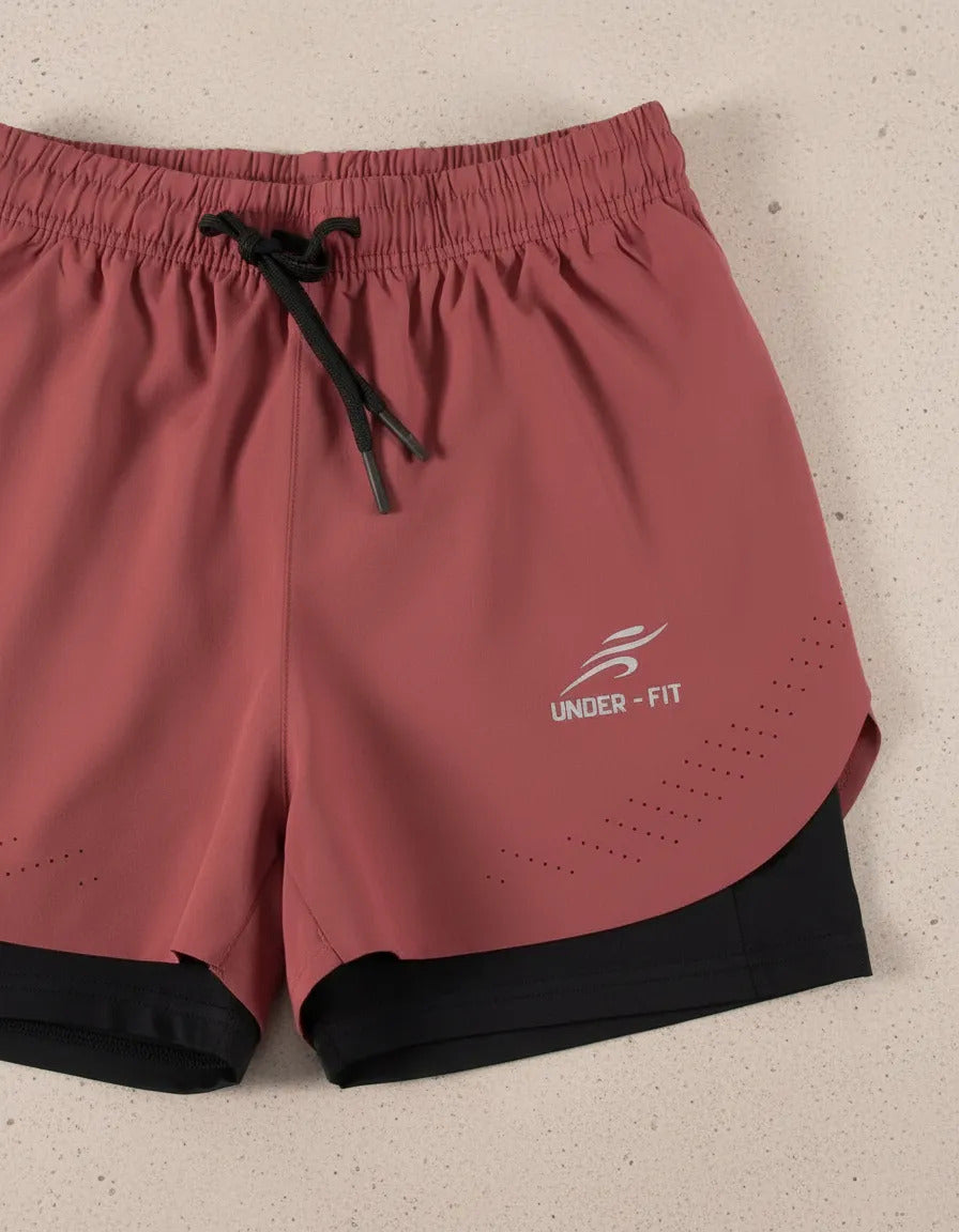 Pantaloneta Running Hombre Con Licra Interna Fit
