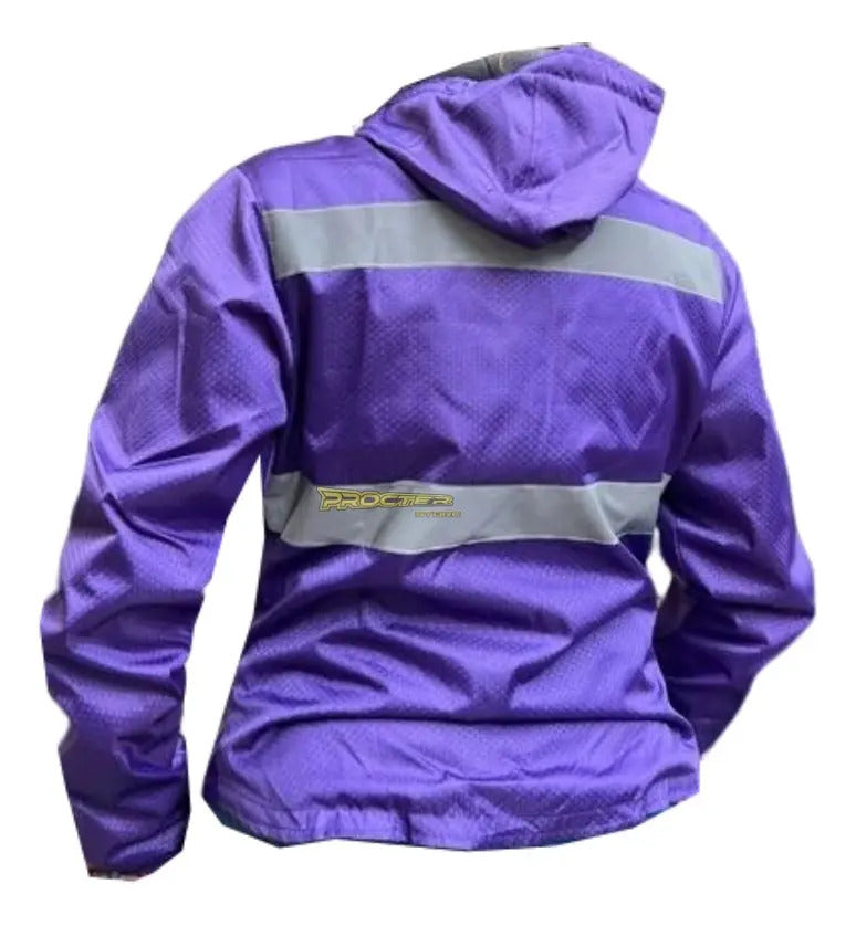 Chaqueta Moto 100% Reflectiva Y Doble Faz Cortavientos