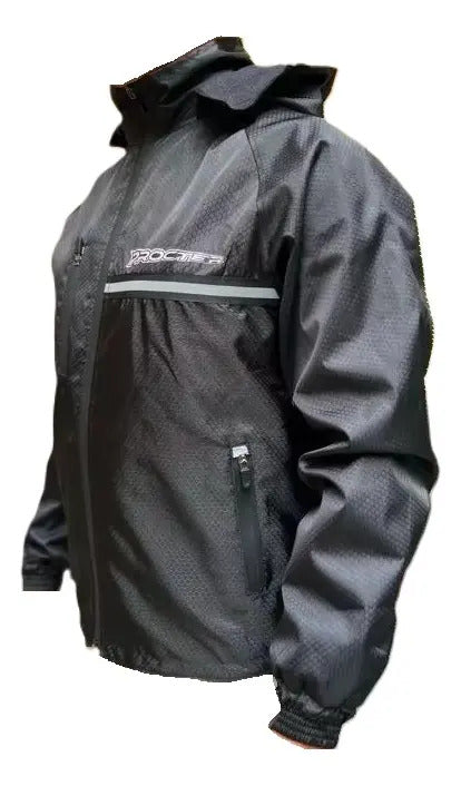 Chaqueta Reflectiva Acolchada Moto Termica Capota Lluvia