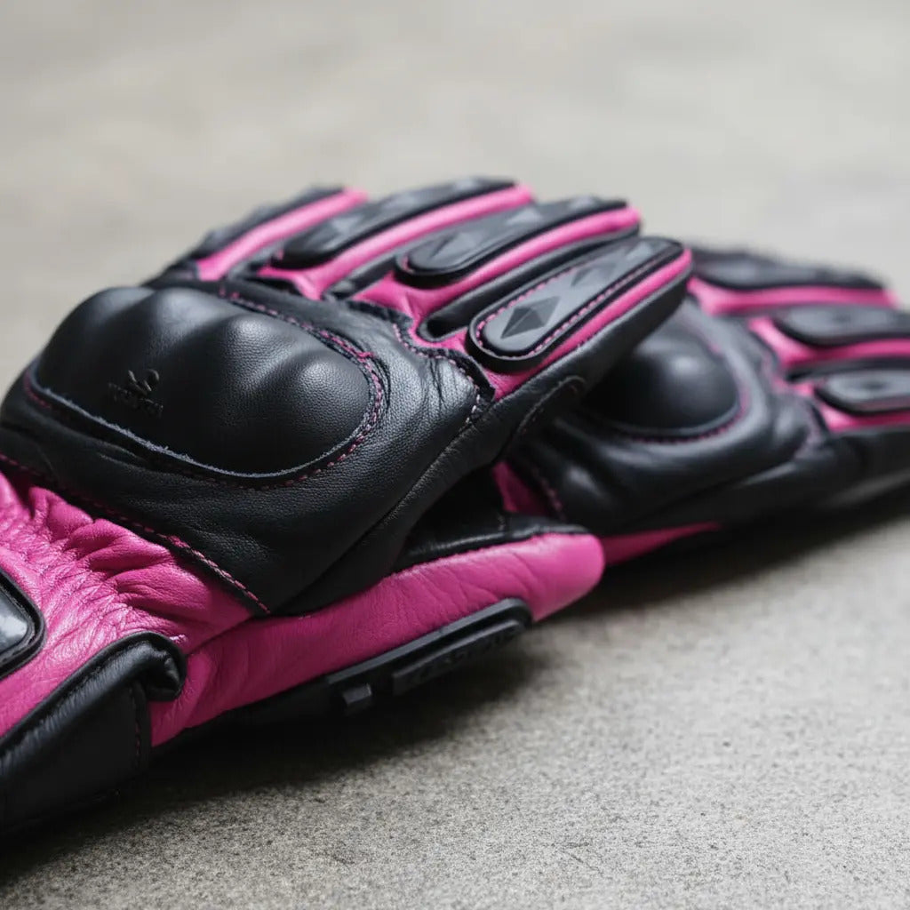 Guantes 100% Cuero Para Moto Con Protecciones Y Térmicos