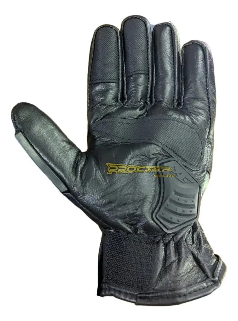 Guantes 100% Cuero Para Moto Tactil Con Limpiavisor