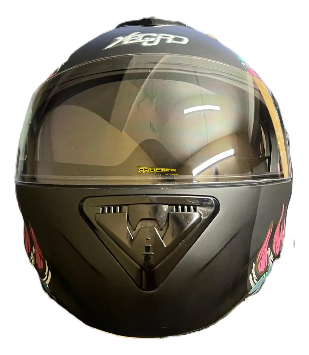 Casco Abatible Certificado Mujer Hombre Xecuro Doble Visor