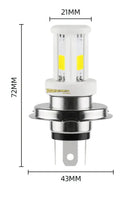 Bombillo Farola Led Cerámica Triceta Moto Luz