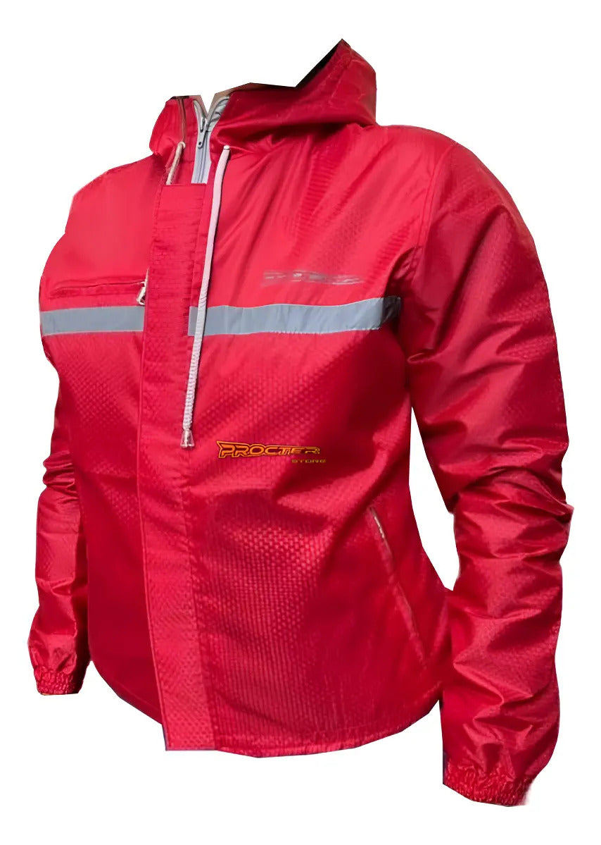 Chaqueta Moto 100% Reflectiva Y Doble Faz Cortavientos