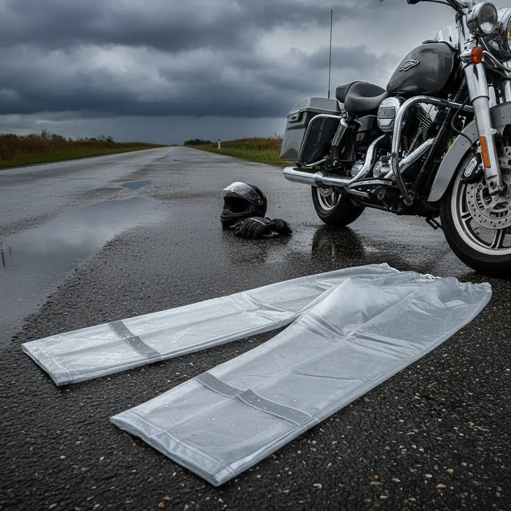 Impermeable Para Niños Con Zapatones Y Bolsilo Moto Ciclismo