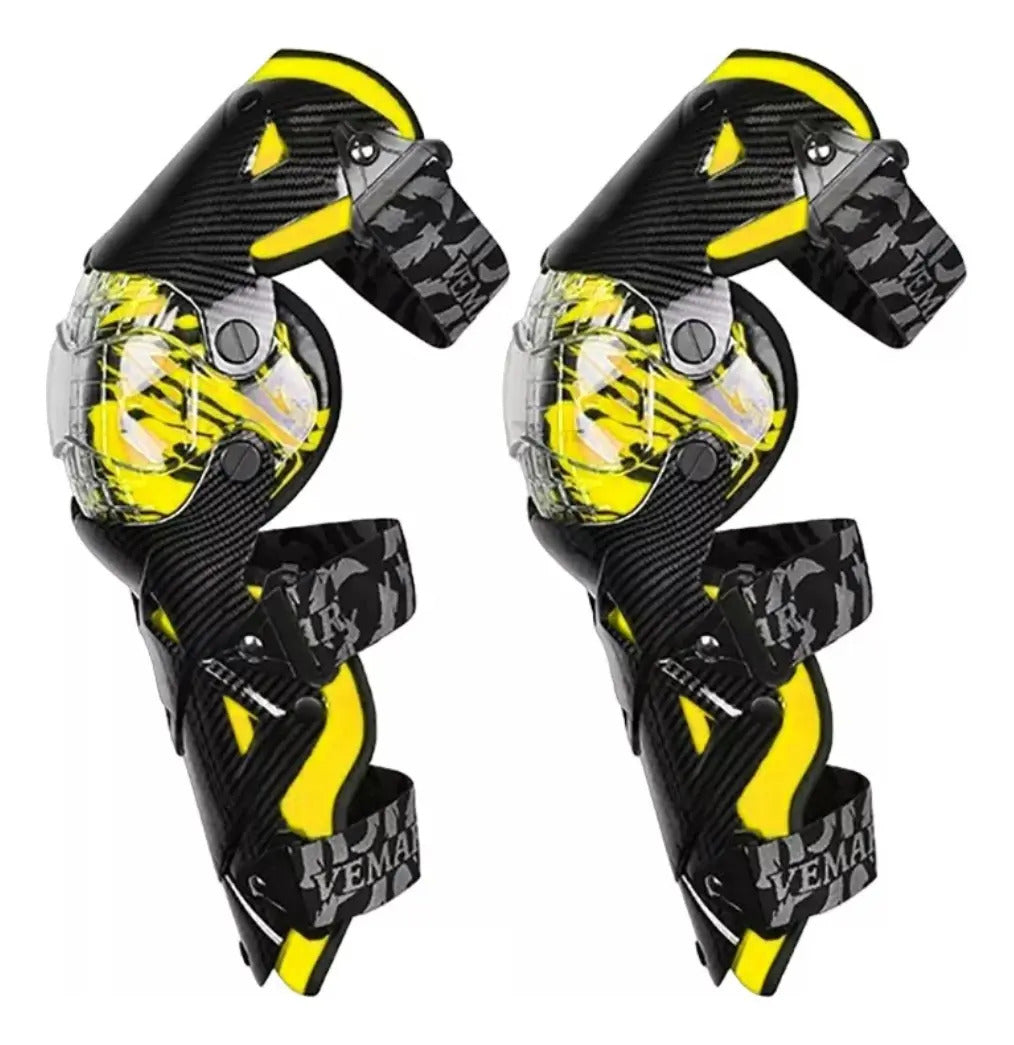 Rodilleras Canilleras Articuladas Para Motociclistas Vemar
