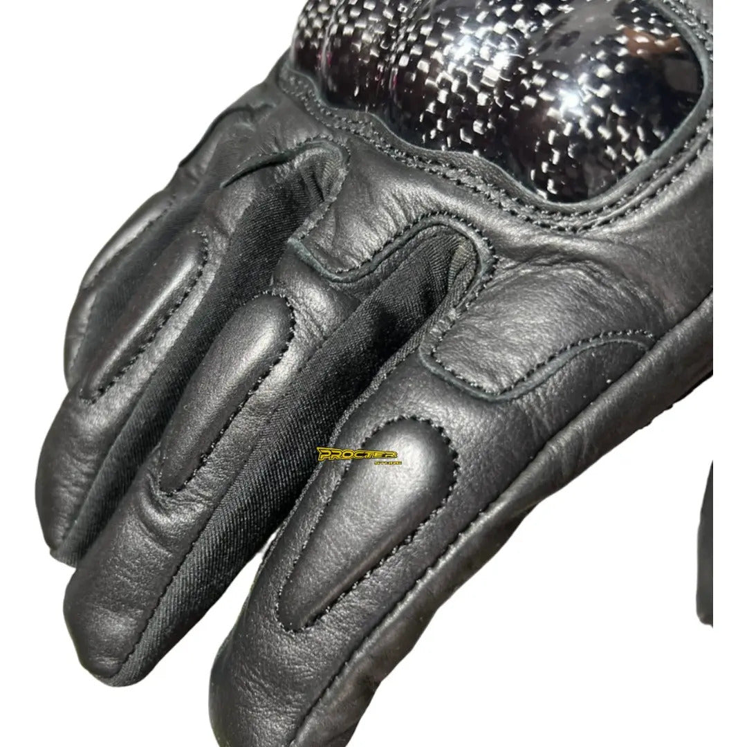 Guantes De Moto En Cuero Protecciones Carbono