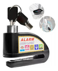 Candado Freno De Disco Con Alarma Para Moto O Bicicleta Inox