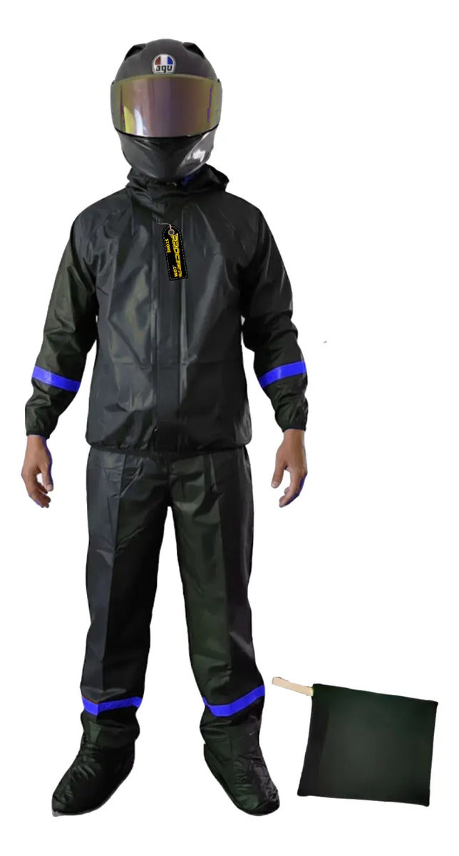 Combo Traje Impermeable 4 Piezas Dama + Protector De Maleta