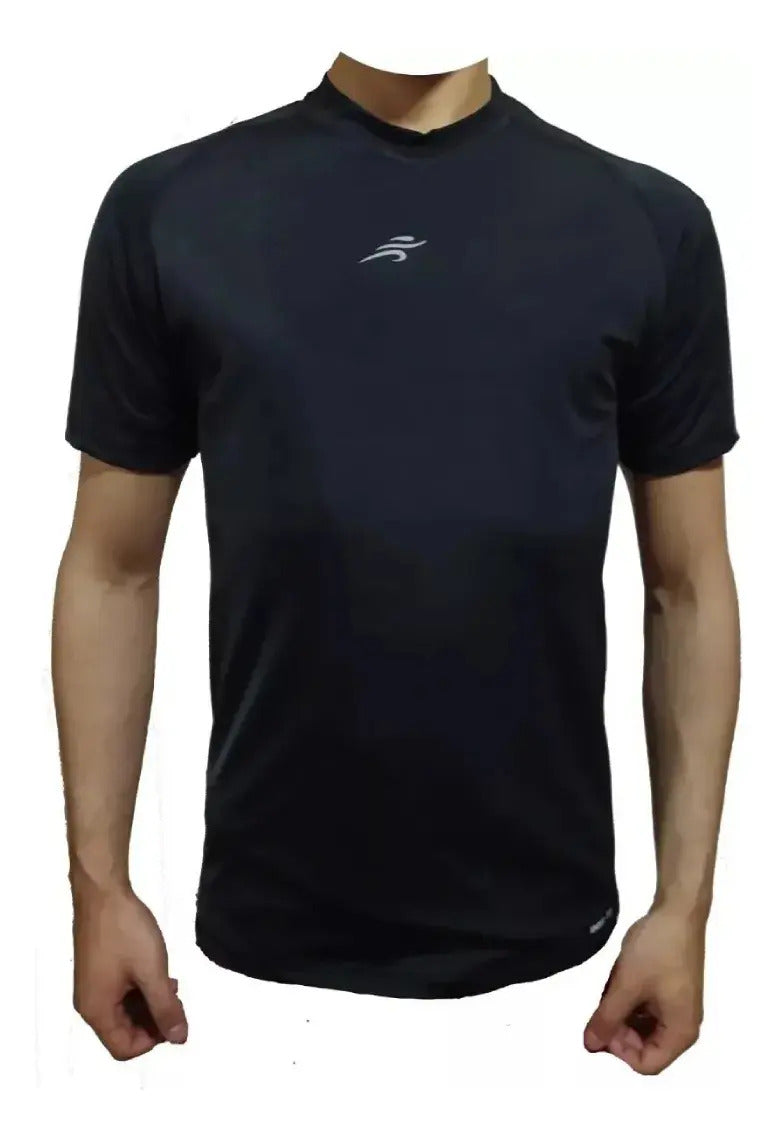 Camiseta Deportiva Slim Fit Manga Corta Gym Lycra Fria Uv
