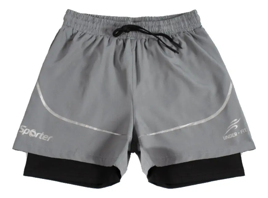 Pantaloneta Running Hombre Con Licra Interna Fit