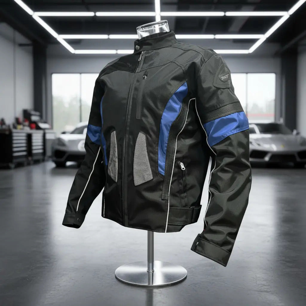 Chaqueta Protecciones Y Reflectiva Lona Cuerotex Moto Envío