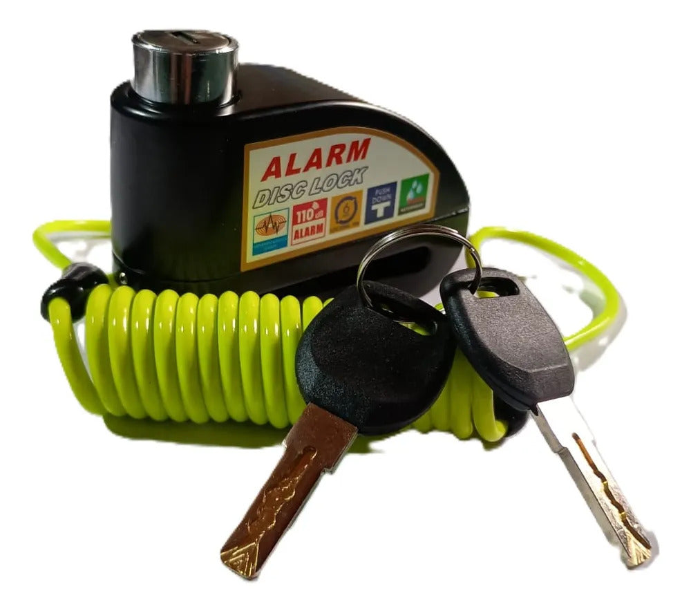 Candado Freno De Disco Con Alarma Para Moto Con Recordatorio