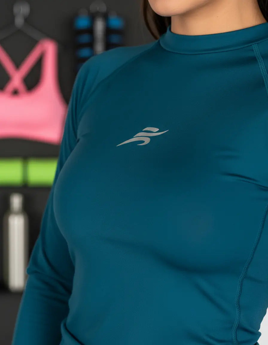 Buzo Fit Deportivo Dama Protección Solar Lycra Compresion