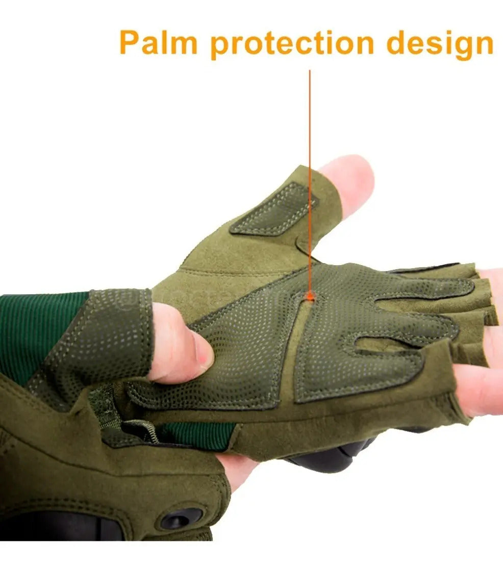 Guantes Tácticos Medio Dedo Militar Protección Moto Deportes