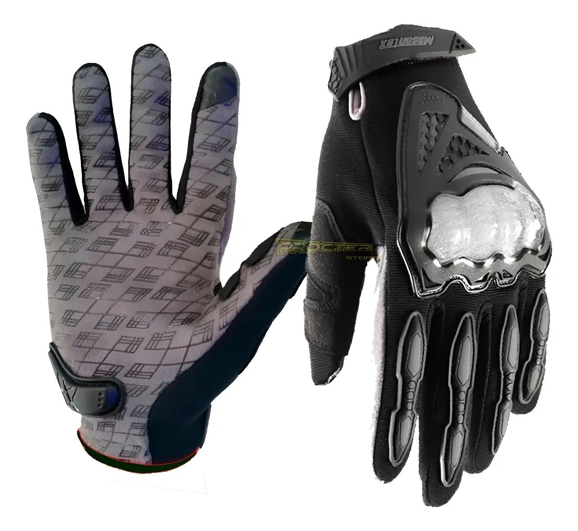 Guantes Moto Proteccion Nudillos Y Palma Forro Suave