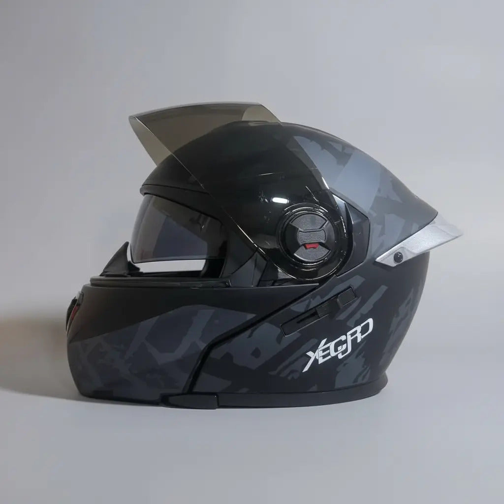 Casco Abatible Certificado Mujer Hombre Xecuro Doble Visor