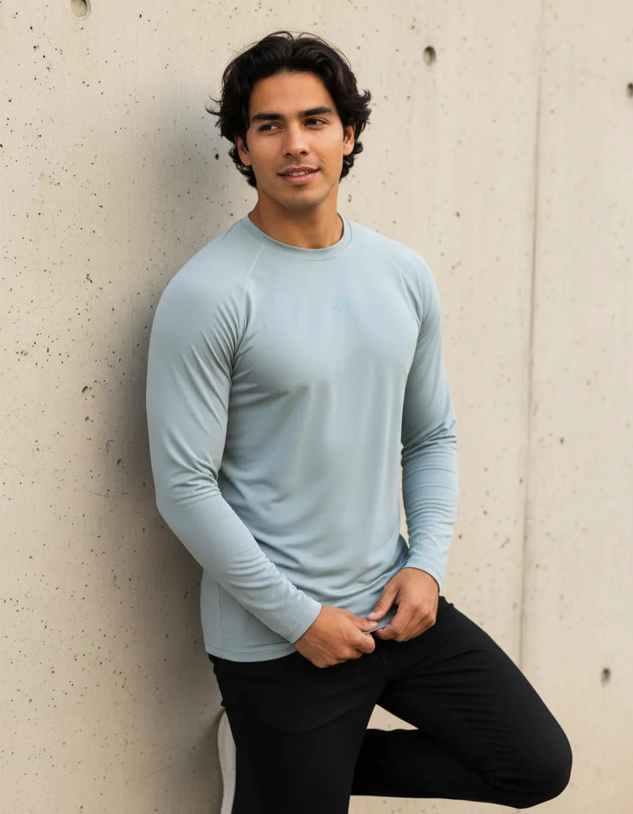 Buzo Deportivo Camiseta Larga Slim Fit Gym Lycra Fria Uv