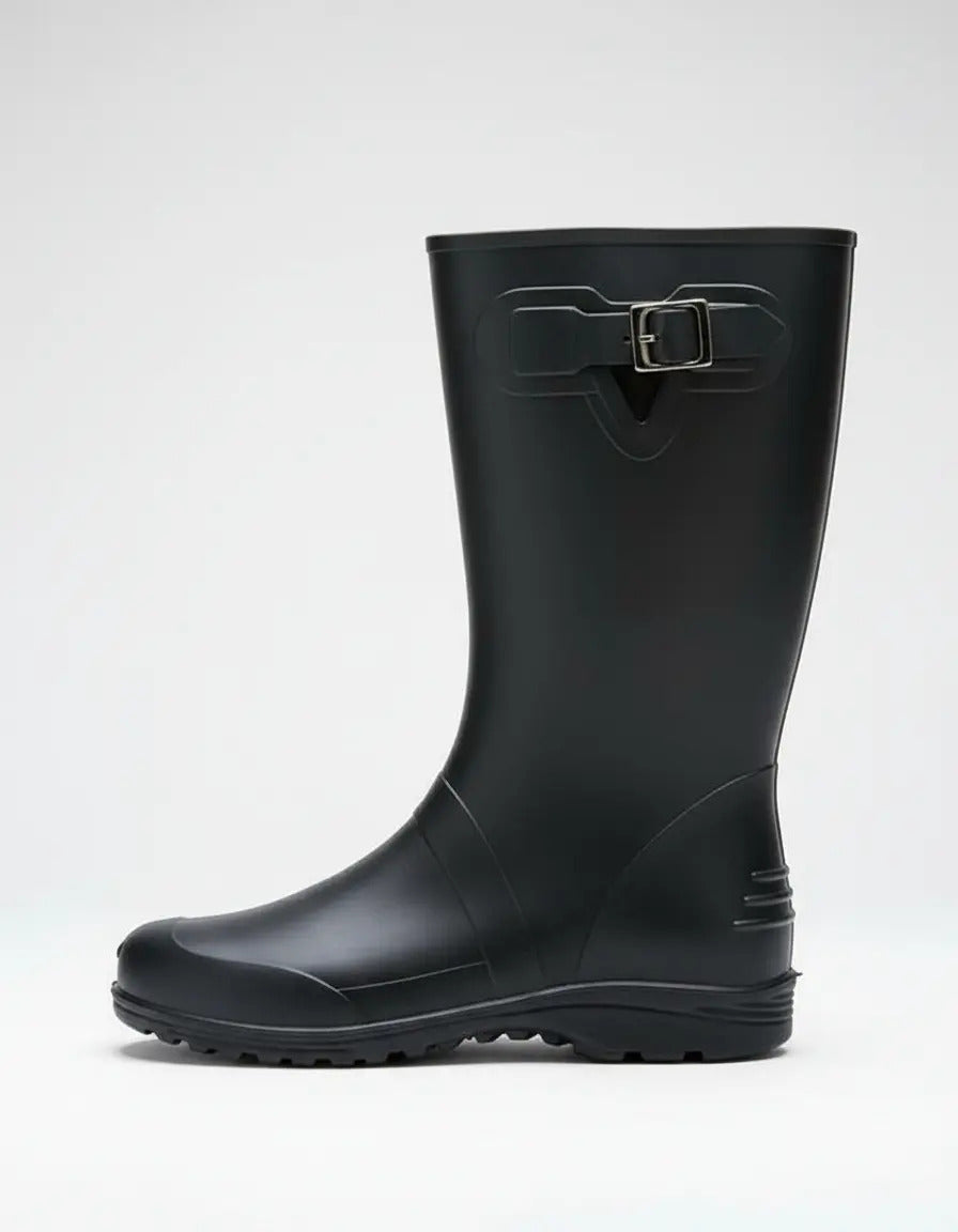 Botas Dama Para La Lluvia Hebilla Caucho Impermeables
