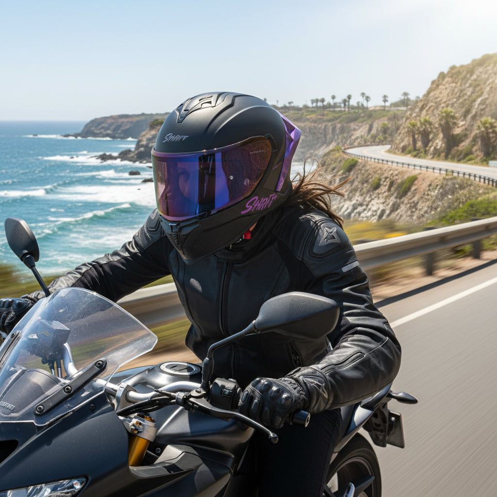 Casco Shaft 598 Gtr Certificación Ece 2206 2visores 2spoiler