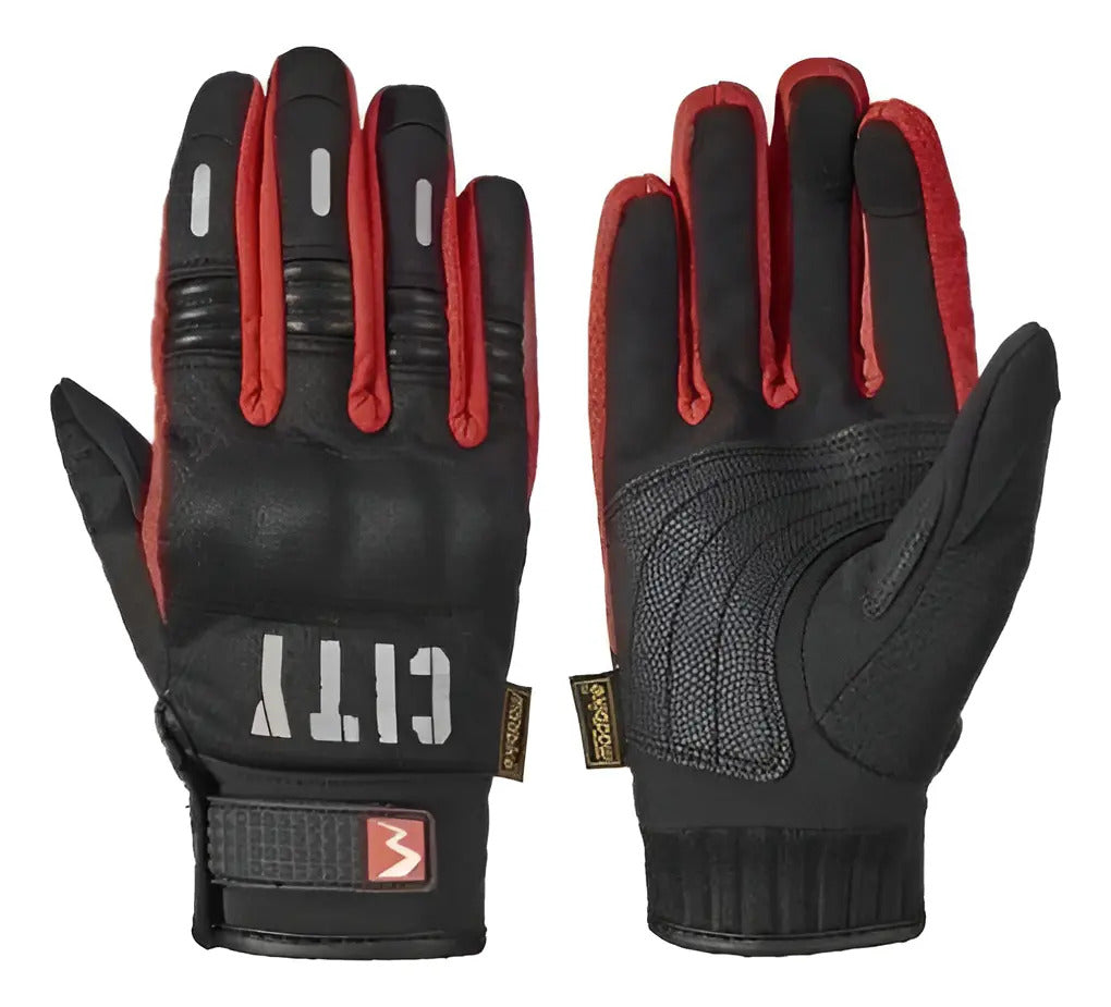 Guantes City Táctiles Termicos Con Reflectivo Moto Bici