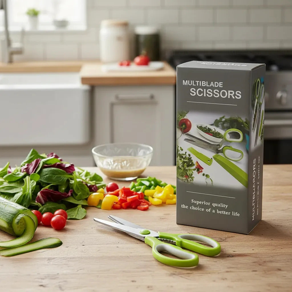 Tijeras De Cocina Con Limpiador Para Vegetales Casera