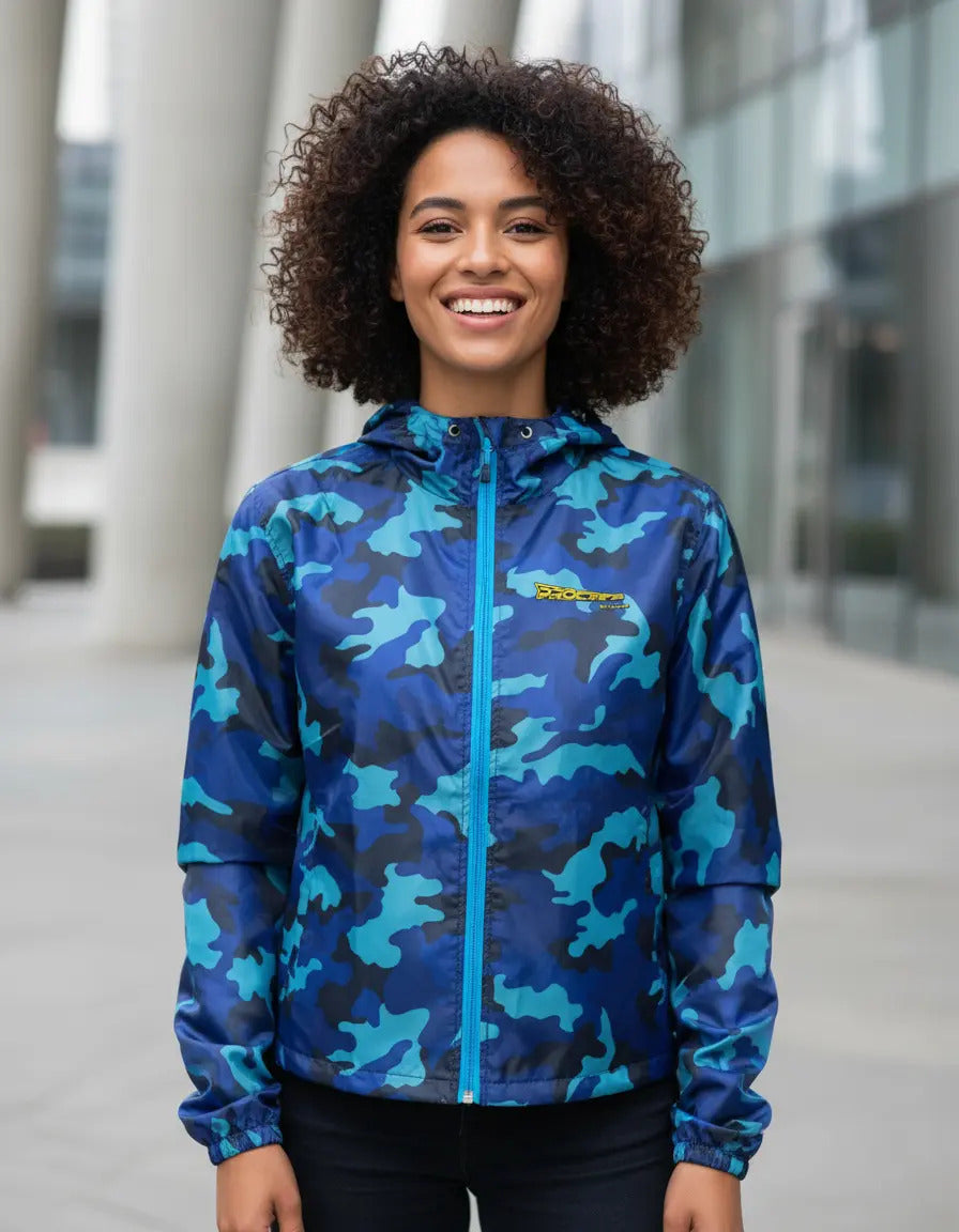 Chaqueta Camuflada Rompevientos Moto Bicicleta Reflectiva