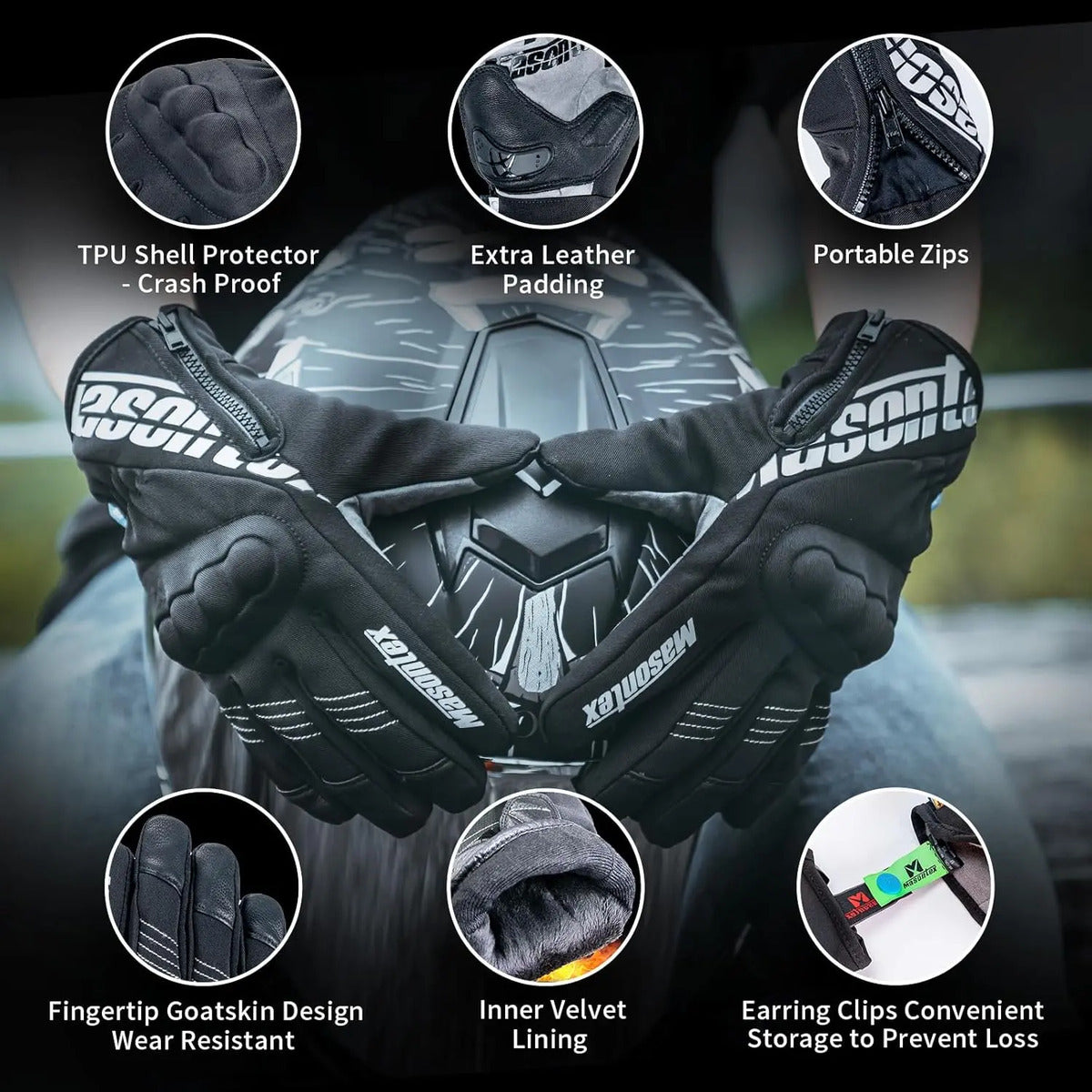 Guantes  Impermeables Y Térmicos Masontex M36 Cortos